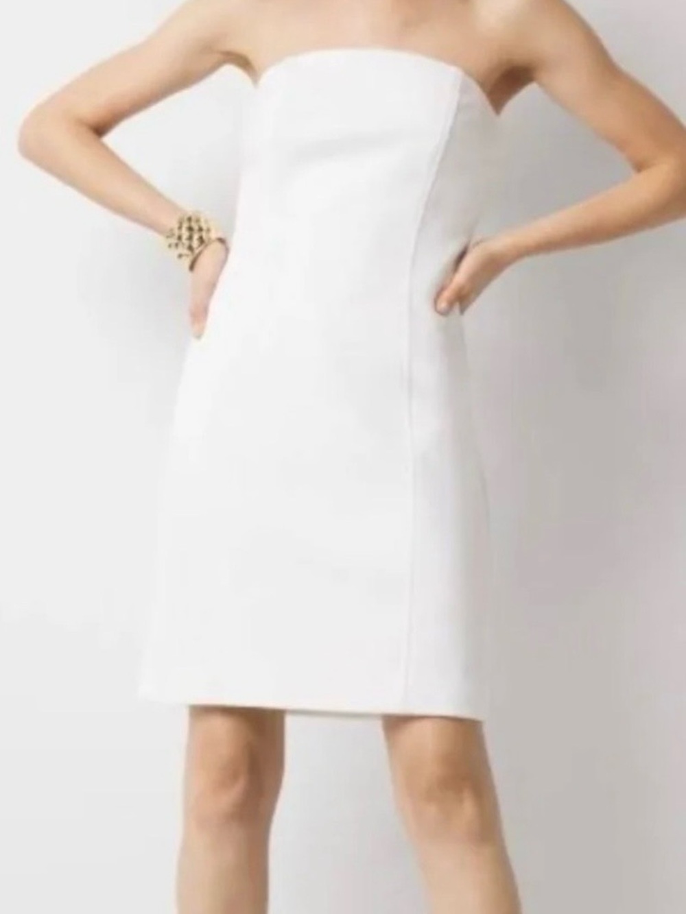 WHBM Strapless White Mini Dress Size 6 NWT  Las Vegas Wedding Dress?
